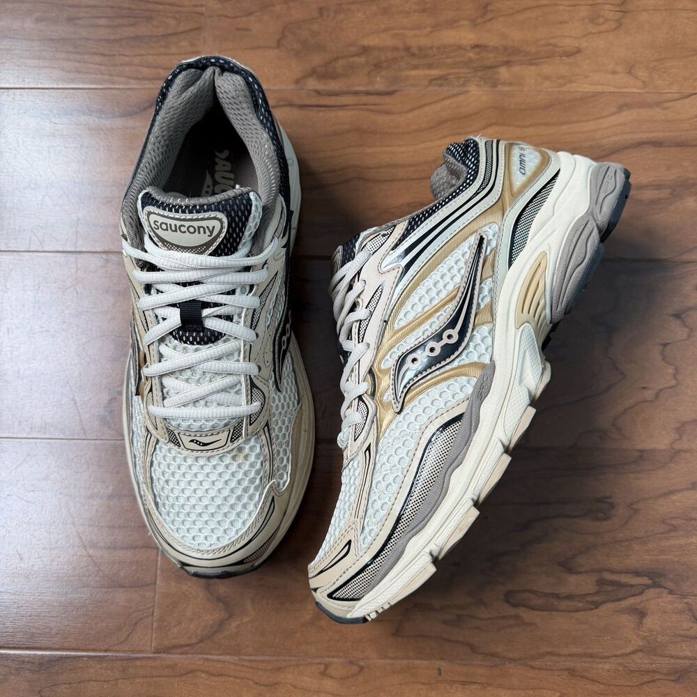 Saucony ProGrid Omni 9 Cream Gold Running Shoes Men’s Size 9.5 S70739-7